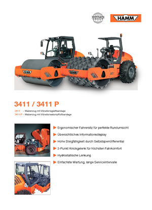 Compattatori stradali vibranti monotamburo Hamm 3411 V