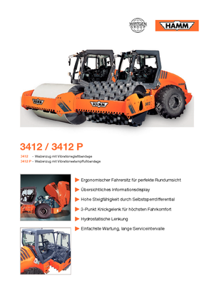 Compattatori stradali vibranti monotamburo Hamm 3412 P