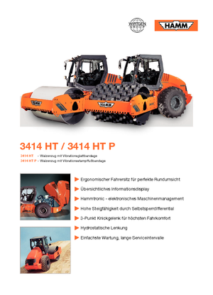 Compattatori stradali vibranti monotamburo Hamm 3414 HT-V