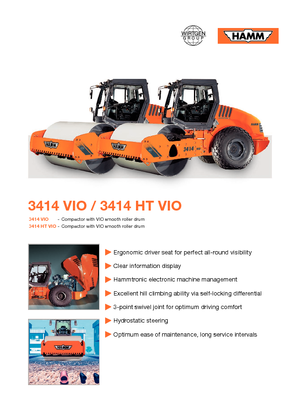 Compattatori stradali vibranti monotamburo Hamm 3414 HT-VIO