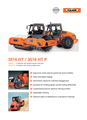 Compattatori stradali vibranti monotamburo Hamm 3516 HT-P