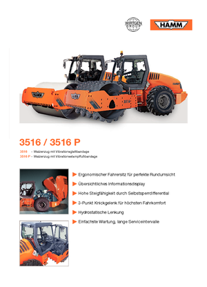 Compattatori stradali vibranti monotamburo Hamm 3516 P
