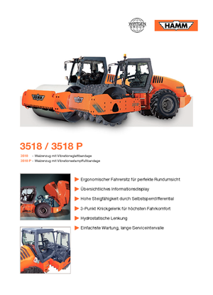 Compattatori stradali vibranti monotamburo Hamm 3518 V