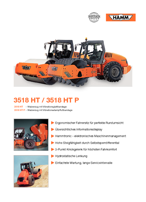 Compattatori stradali vibranti monotamburo Hamm 3518 HT-V