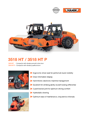 Compattatori stradali vibranti monotamburo Hamm 3518 HT-P