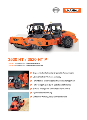 Compattatori stradali vibranti monotamburo Hamm 3520 HT-P