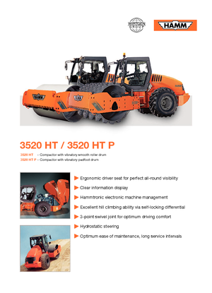Compattatori stradali vibranti monotamburo Hamm 3520 HT-P