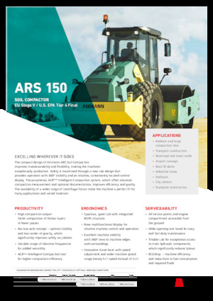 Compattatori stradali vibranti monotamburo Ammann ARS 150 PD