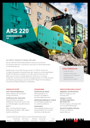 Compattatori stradali vibranti monotamburo Ammann ARS 220