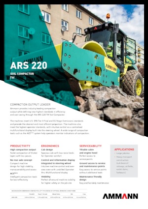 Compattatori stradali vibranti monotamburo Ammann ARS 220