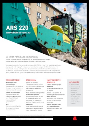 Compattatori stradali vibranti monotamburo Ammann ARS 220