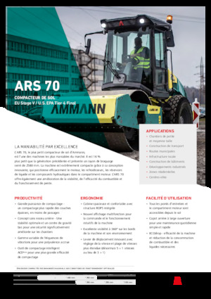 Compattatori stradali vibranti monotamburo Ammann ARS 70 PD