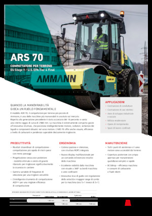 Compattatori stradali vibranti monotamburo Ammann ARS 70 PD