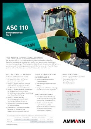 Compattatori stradali vibranti monotamburo Ammann ASC 110 D
