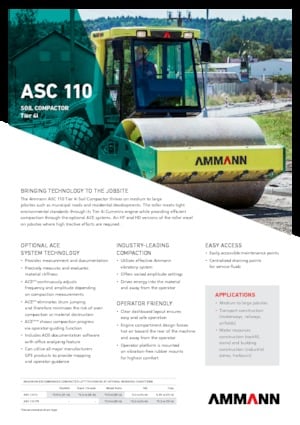 Compattatori stradali vibranti monotamburo Ammann ASC 110 D