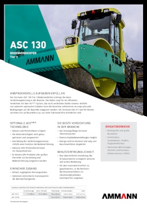 Compattatori stradali vibranti monotamburo Ammann ASC 130 HDPD