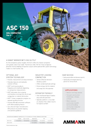 Compattatori stradali vibranti monotamburo Ammann ASC 150 HD