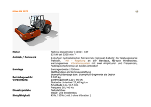Compattatori stradali vibranti monotamburo Atlas AW 1070