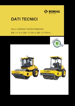 Compattatori stradali vibranti monotamburo Bomag BW 177 D-5