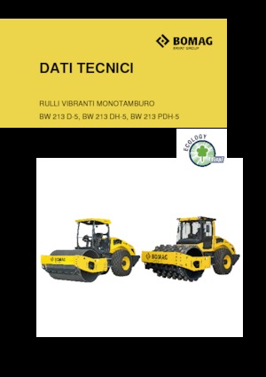 Compattatori stradali vibranti monotamburo Bomag BW 213 DH-5