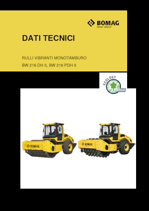 Compattatori stradali vibranti monotamburo Bomag BW 216 DH-5