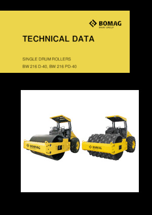 Compattatori stradali vibranti monotamburo Bomag BW 216 PD-40