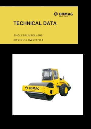 Compattatori stradali vibranti monotamburo Bomag BW 219 D-4