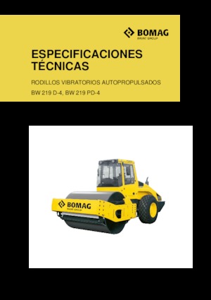Compattatori stradali vibranti monotamburo Bomag BW 219 D-4