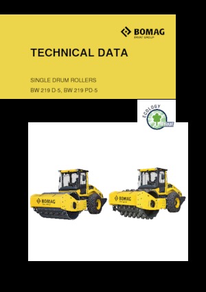 Compattatori stradali vibranti monotamburo Bomag BW 219 D-5