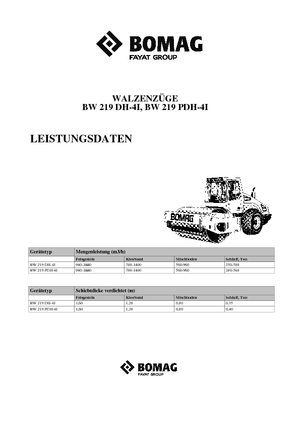 Compattatori stradali vibranti monotamburo Bomag BW 219 PDH-4i