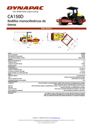 Compattatori stradali vibranti monotamburo Dynapac CA 150 D