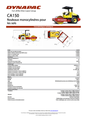 Compattatori stradali vibranti monotamburo Dynapac CA 150