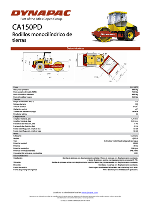 Compattatori stradali vibranti monotamburo Dynapac CA 150 PD