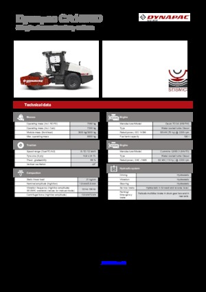 Compattatori stradali vibranti monotamburo Dynapac CA 1500 D