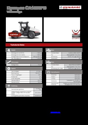 Compattatori stradali vibranti monotamburo Dynapac CA 1500 PD