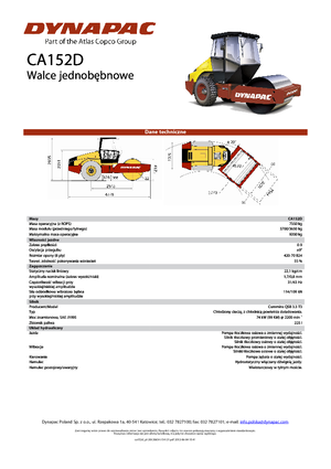 Compattatori stradali vibranti monotamburo Dynapac CA 152 D