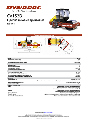 Compattatori stradali vibranti monotamburo Dynapac CA 152 D
