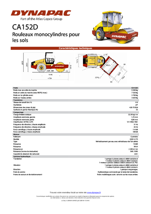 Compattatori stradali vibranti monotamburo Dynapac CA 152 D