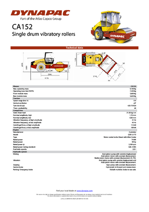 Compattatori stradali vibranti monotamburo Dynapac CA 152
