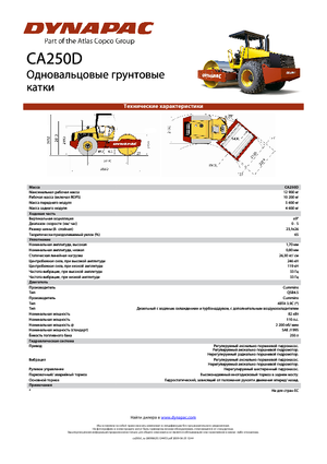 Compattatori stradali vibranti monotamburo Dynapac CA 250 D