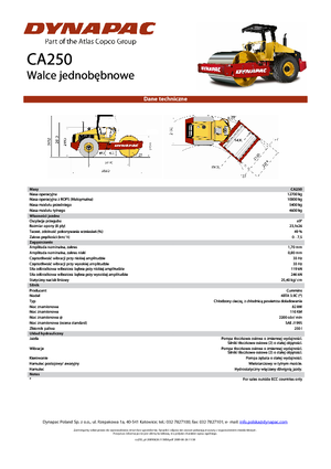 Compattatori stradali vibranti monotamburo Dynapac CA 250