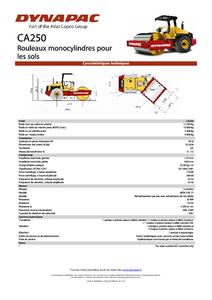 Compattatori stradali vibranti monotamburo Dynapac CA 250