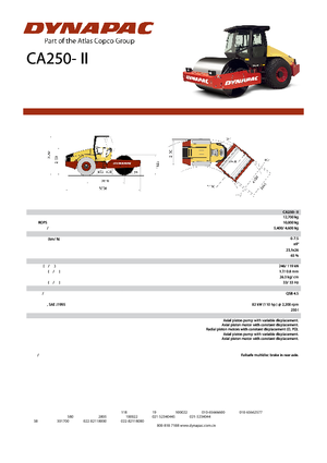 Compattatori stradali vibranti monotamburo Dynapac CA 250-II