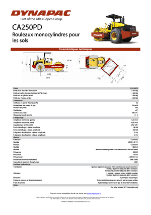 Compattatori stradali vibranti monotamburo Dynapac CA 250 PD