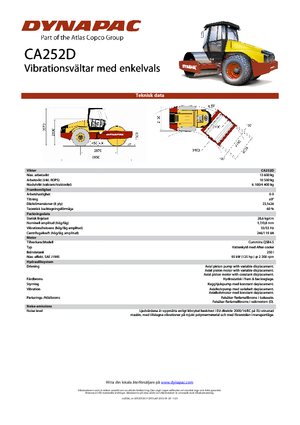 Compattatori stradali vibranti monotamburo Dynapac CA 252 D