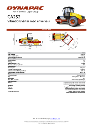Compattatori stradali vibranti monotamburo Dynapac CA 252