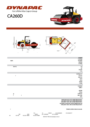 Compattatori stradali vibranti monotamburo Dynapac CA 260 D