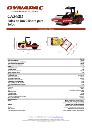 Compattatori stradali vibranti monotamburo Dynapac CA 260 D