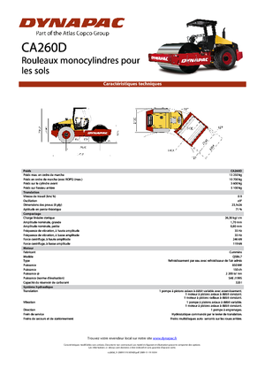 Compattatori stradali vibranti monotamburo Dynapac CA 260 D