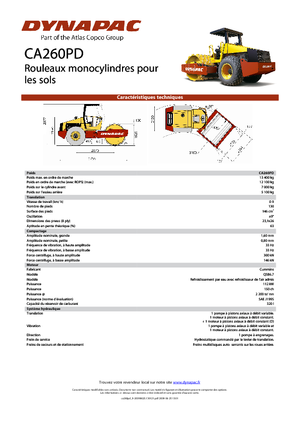 Compattatori stradali vibranti monotamburo Dynapac CA 260 PD